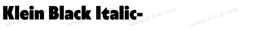 Klein Black Italic字体转换 Klein Black Italic字体转换